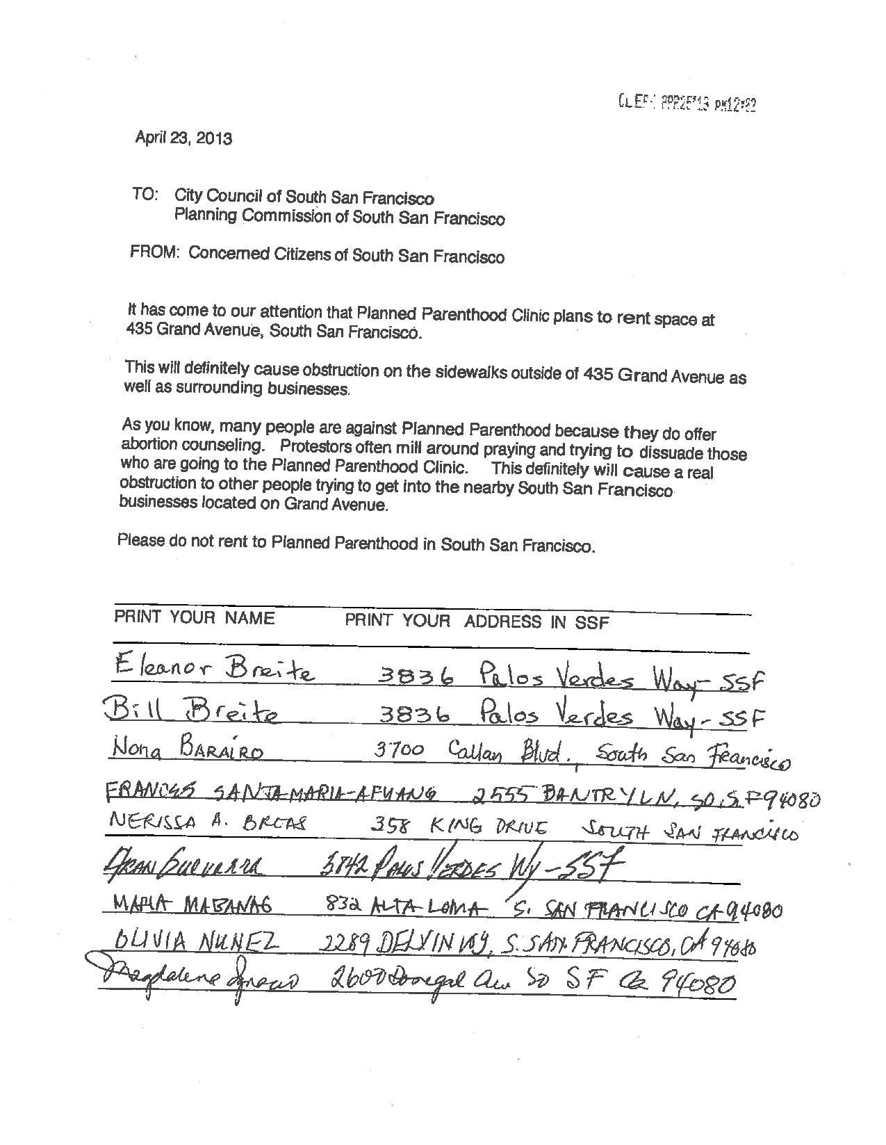 Planned Parenthood Doctors Note Quotes Today