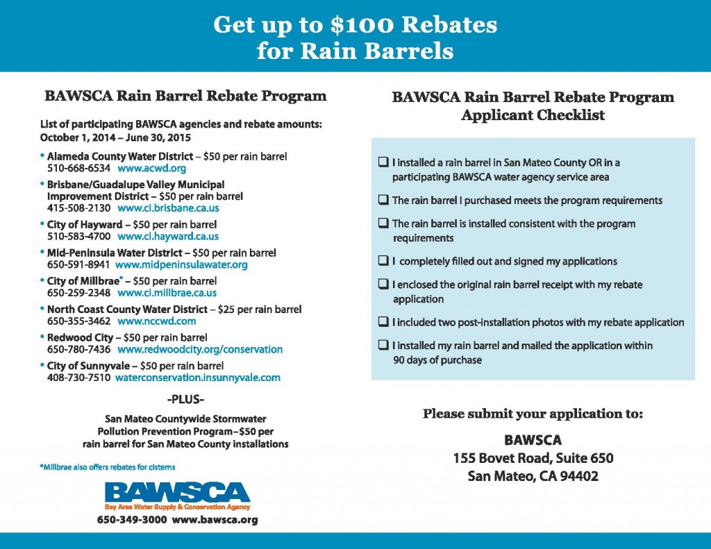 Rebates For Rainwater Barrels In San Mateo County Everything South City